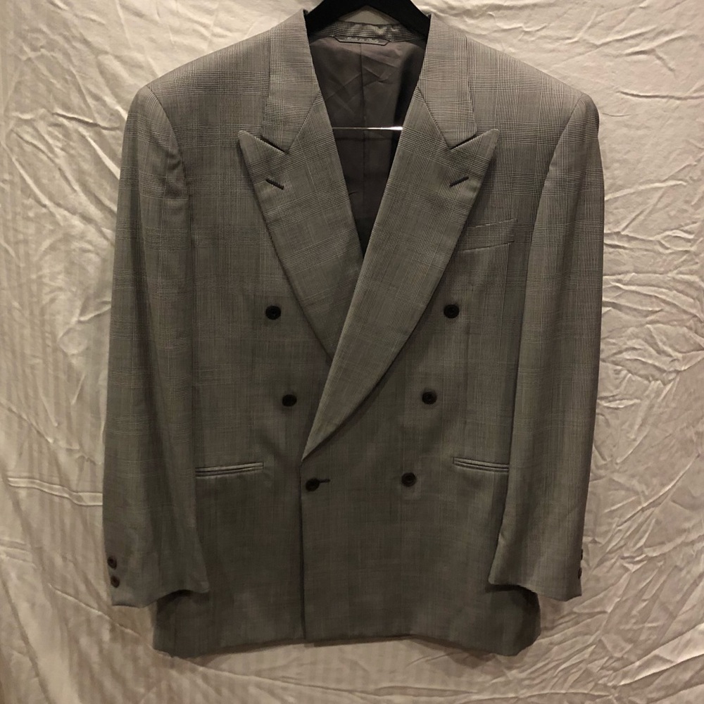 Gorgeous Double Breasted Canali Glen Plaid Suit